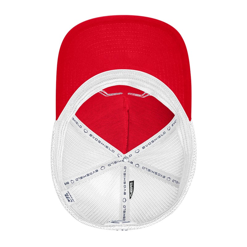 EvoShield Mens USA Snapback Trucker, Red/White - Image 5